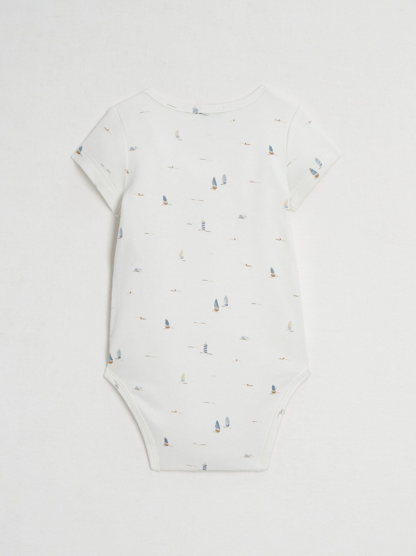 Double-breasted bodysuit with boat print