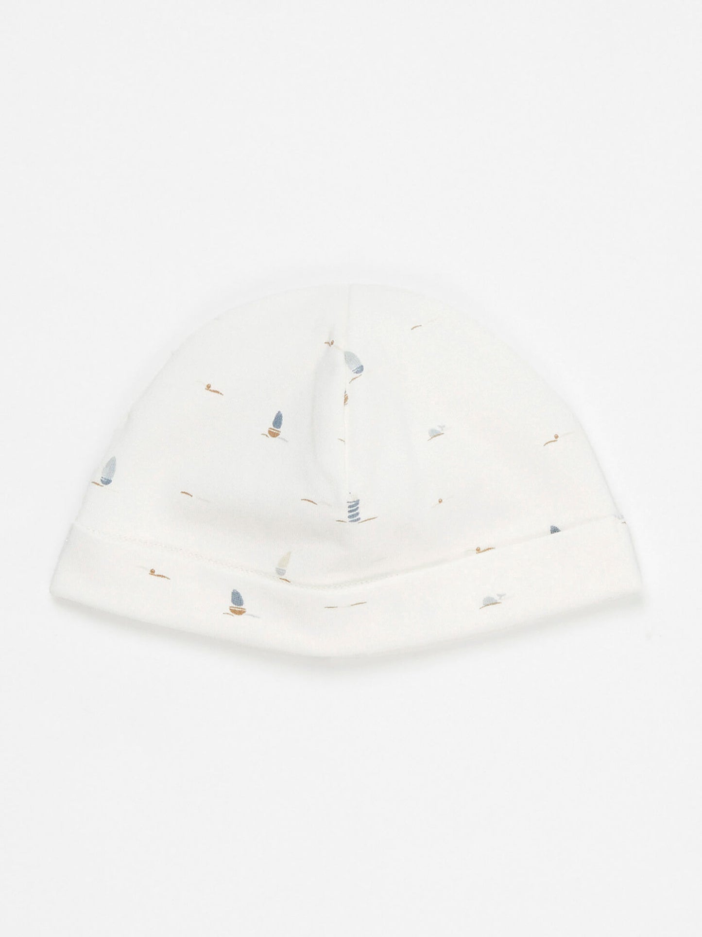 Birth bonnet with boat print